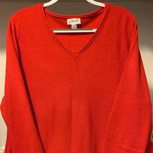 Acrylic Flare Hem Sweater